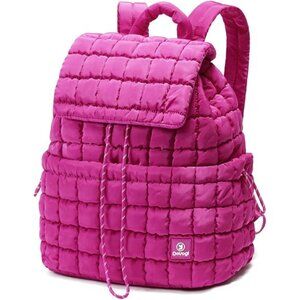 Pink Quilted Backpack for Women